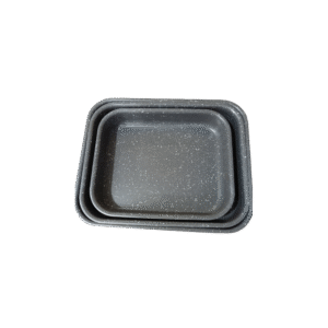 طقم صواني جرانيت مستطيل ثلاث قطع ثقيل