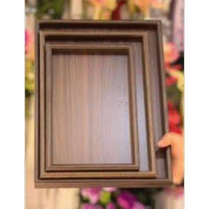 طقم صواني خشب بتصميم مستطيل عدد 3 لون بني