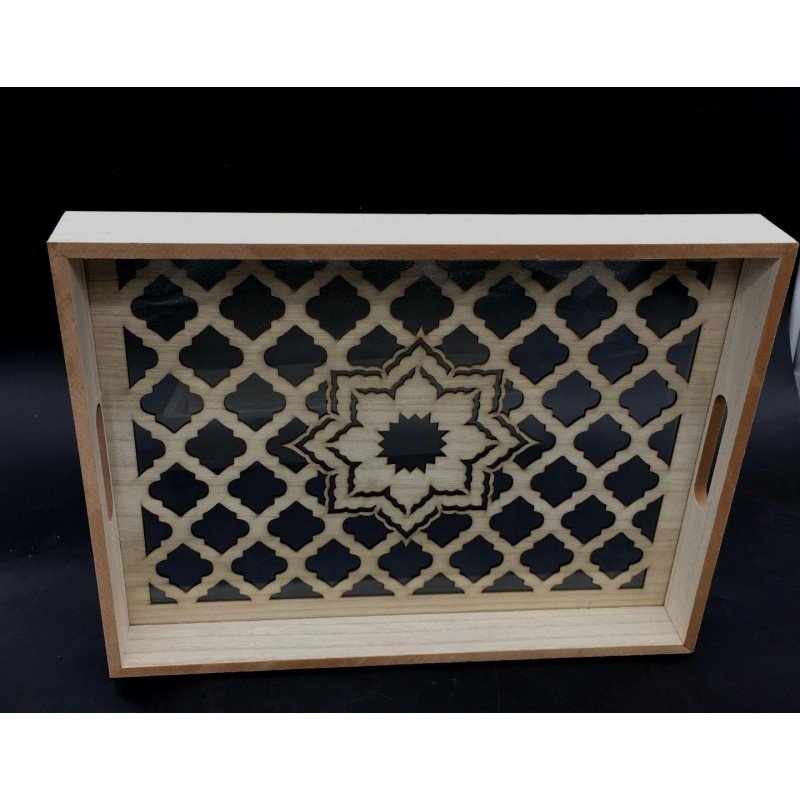 طقم صواني خشب قطعتين - Image 2