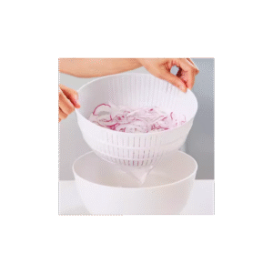 طقم غسيل الخضار والفواكه (4 قطع) لون أبيض