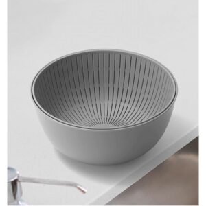 طقم غسيل الخضار والفواكه (4 قطع) لون سكني