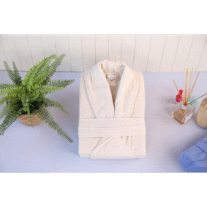 روب حمام قطن 100% VALOR SİLVER BEIGE ONE SIZE