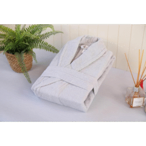 روب حمام قطن 100% VALOR SİLVER LIGHT GREY ONE SIZE