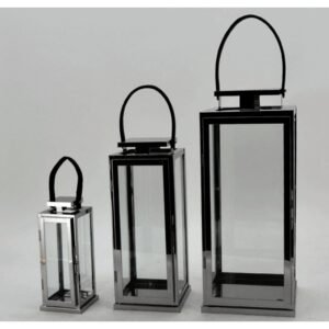 طقم 3 فوانيس فضي