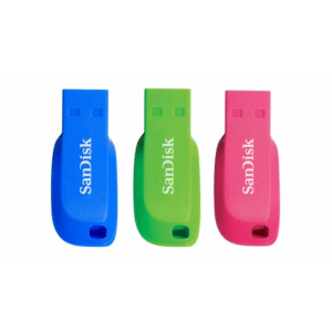 طقم فلاشات 3 قطع من سان ديسك SanDisk بثلاث ألوان سعة 16 جيجا