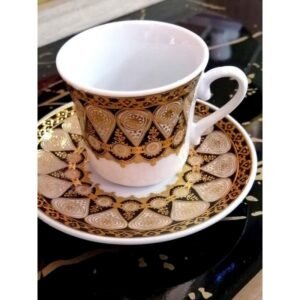 طقم فناجين مذهب 12+12