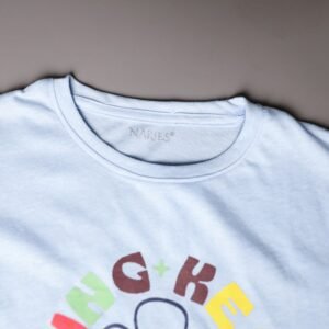 طقم قطعتين تيشيرت وشورت للأطفال لون أزرق وكحلي