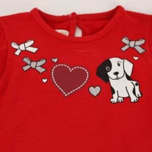 طقم قطعتين للأطفال لون أحمر