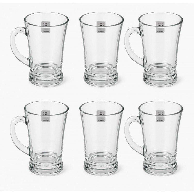 طقم كاسات زجاج شاي (6 كاسات)