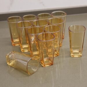 طقم كاسات عصير زجاج عدد 12 قطعة