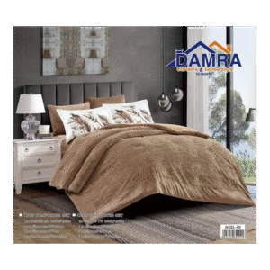 طقم لحاف شتوي (4 قطع) بالحجم المفرد ونص موديل أبيل ABIL-01 لون بيج