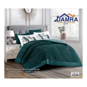 طقم لحاف شتوي (4 قطع) بالحجم المفرد ونص موديل أبيل ABIL-02 لون تركواز