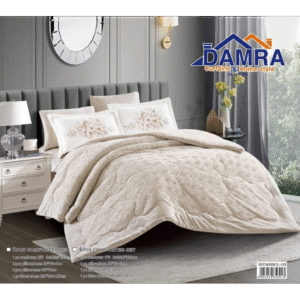 طقم لحاف شتوي (4 قطع) بالحجم المفرد ونص موديل اسطنبول ISTSANBUL-03 لون أوف وايت