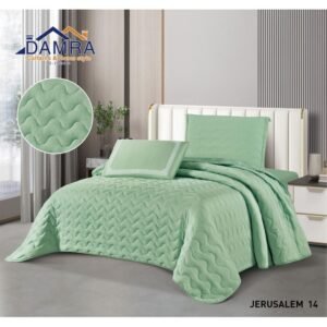 طقم لحاف صيفي (4 قطع) حجم مفرد من ضمرة JERUSALEM 14 لون أخضر