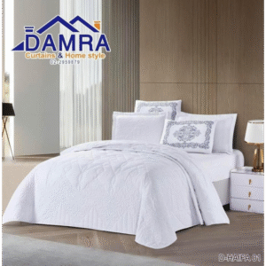 طقم لحاف صيفي (4 قطع) حجم مفرد من ضمرة S-HAIFA 01 لون أبيض