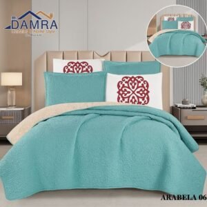 طقم لحاف صيفي (6 قطع) حجم مزوج من ضمرة ARABELA 06 لون تركواز فاتح