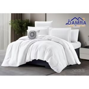 طقم لحاف صيفي (6 قطع) حجم مزوج من ضمرة K-HAIFA21 لون أبيض