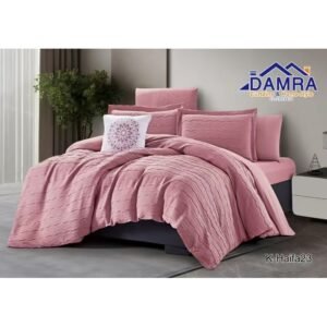 طقم لحاف صيفي (6 قطع) حجم مزوج من ضمرة K-HAIFA23 لون زهري