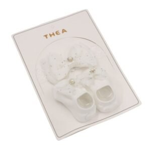 طقم للأطفال قطعتين لون أبيض