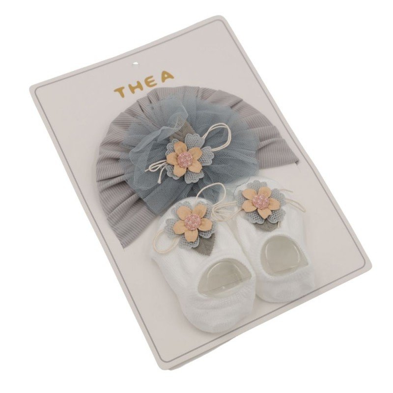 طقم للأطفال قطعتين لون أبيض وسكني