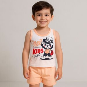 طقم للأطفال قطعتين لون بيج