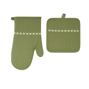طقم مساكة و كف مطبخ قماش لون أخضر