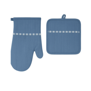 طقم مساكة و كف مطبخ قماش لون أزرق