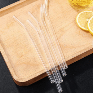 طقم مصاصات زجاج مع فرشاه