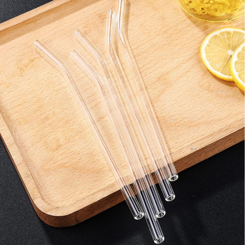 طقم مصاصات زجاج مع فرشاه