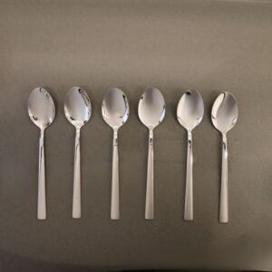 طقم معالق ستانلس ستيل 18/10 حجم كبير لون فضي 6قطع