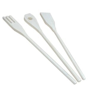 طقم مغارف خشب طبيعي 3 قطع