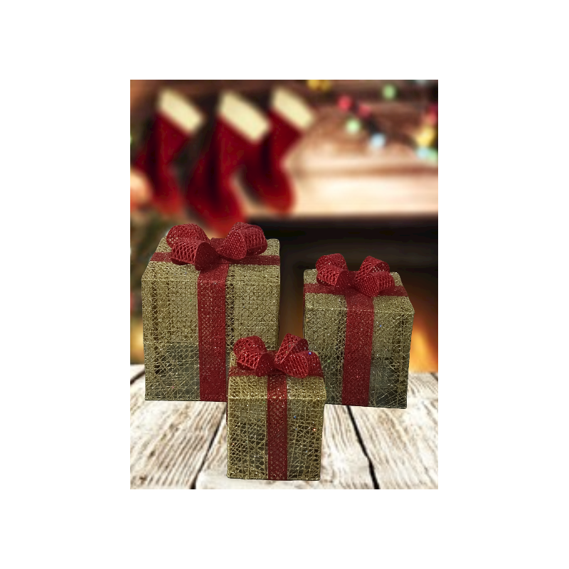 طقم 3 هدايا زينة غير مضيء