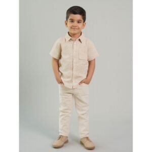 طقم ولادي بنطلون وقميص مخطط