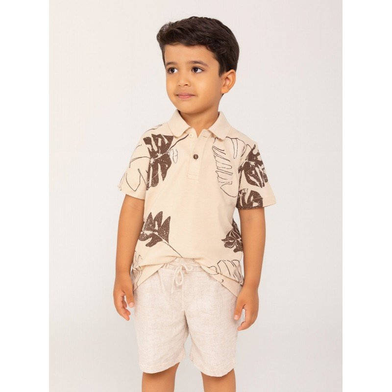 طقم ولادي قطعتين شورت وبلوزة