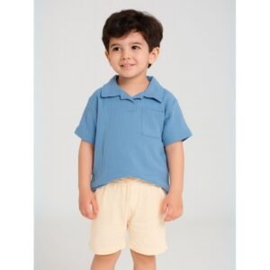 طقم ولادي قطعتين شورت وبلوزة