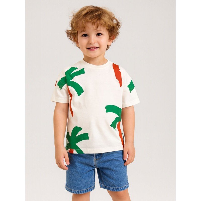 طقم ولادي قطعتين شورت وتيشيريت لون ازرق