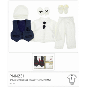 طقم ولادي لحديثي الولادة من 5 قطع لون أسود