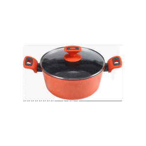 طنجرة بايركس Pyrex ألمنيوم حجم 20 سم لون احمر