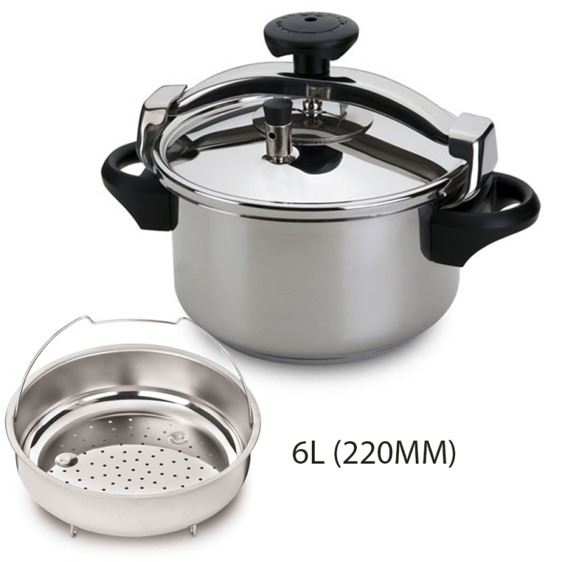 طنجرة ضغط سلمبوس ستانلس ستيل6 لتر