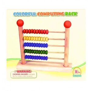 لوحة عدّ خشبية كلاسيكية – 50 خرزة ملوّنة