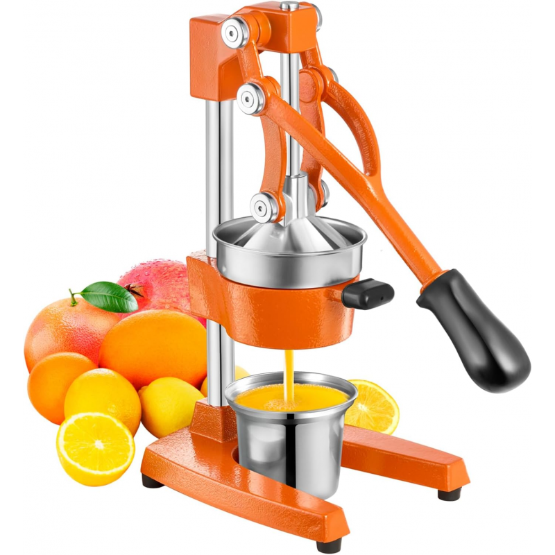 عصارة يدوية ستانلس من يونيفيرسال لون برتقالي