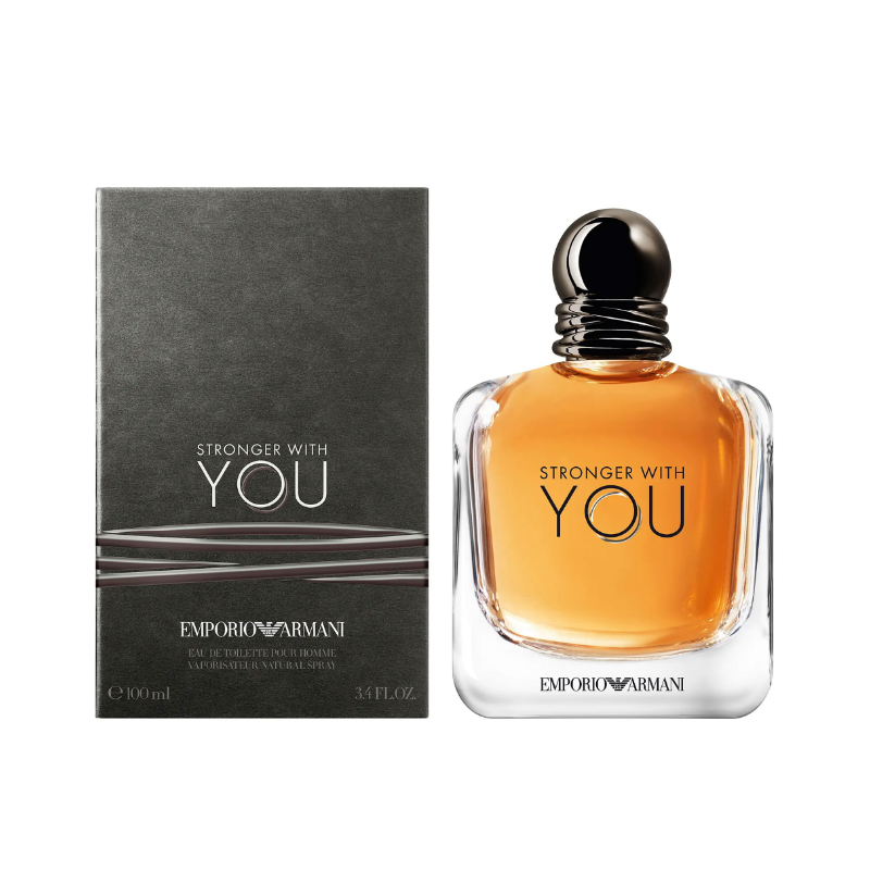 عطر سترونجر ويذ يو من جورجيو أرماني للرجال سعة 100 مل - Emporio Armani Stronger With You EDT By Giorgio Armani 100ml