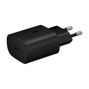 عظمة شحن (محول) سامسونج الأصلي بقوة 25 واط ومنفذ تايب سي لون أسود