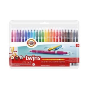 علبة أقلام تحديد مزدوجة الرأس عدد 24 من KOOH-I-NOOR