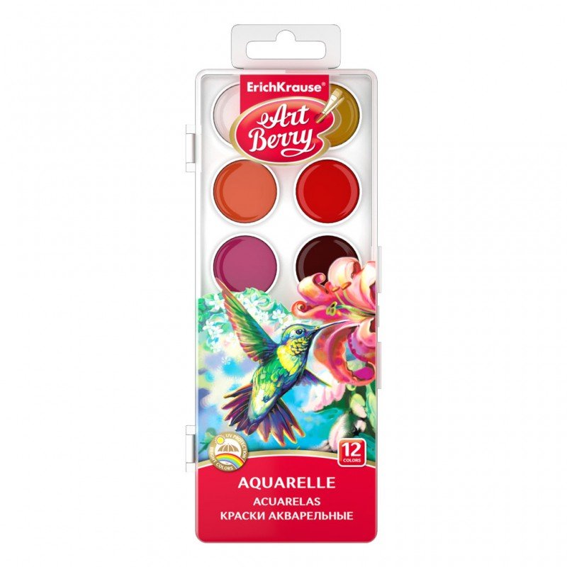 علبة الوان مائية أقراص 12 لون