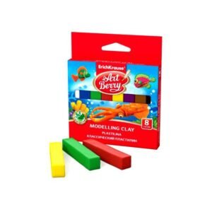 علبة صلصال 8 قطع الوان 120 غرام مواد عضوية بالكامل مع الالوفيرا