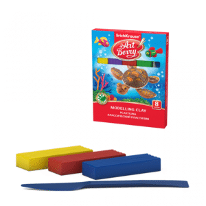 علبة صلصال 8 قطع الوان 144 غرام مع أداة تقطيع خاصة مواد عضوية بالكامل مع الالوفيرا