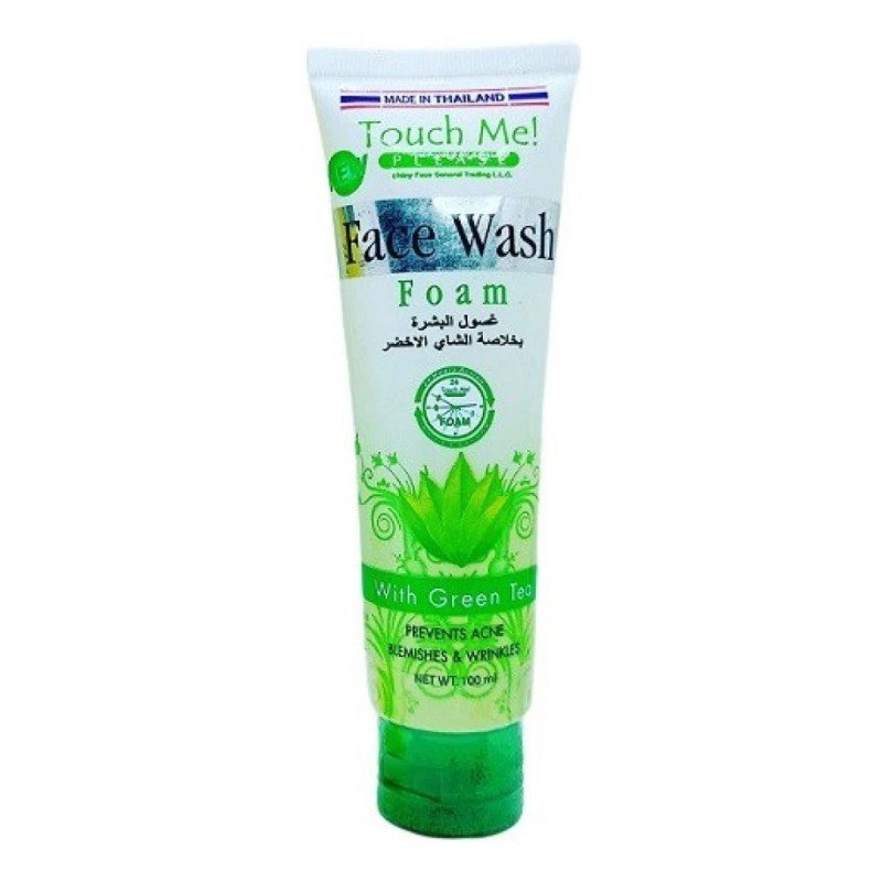 غسول البشرة بخلاصة الشاي الأخضر من تاتش مي حجم 100 مل - Face Wash Foam with Green Tea by Touch Me