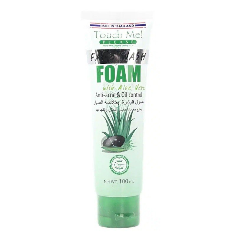 غسول البشرة بخلاصة الصبار من تاتش مي حجم 100 مل - Face Wash Foam with Aloe Vera by Touch Me