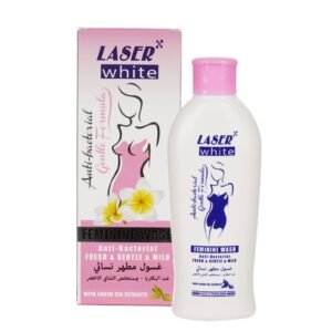 غسول مطهر نسائي ضد البكتيريا بمستخلص الشاي الأخضر حجم 200 مل - Feminine Wash Anti-Bacterial Fresh with Green Tea by Laser White